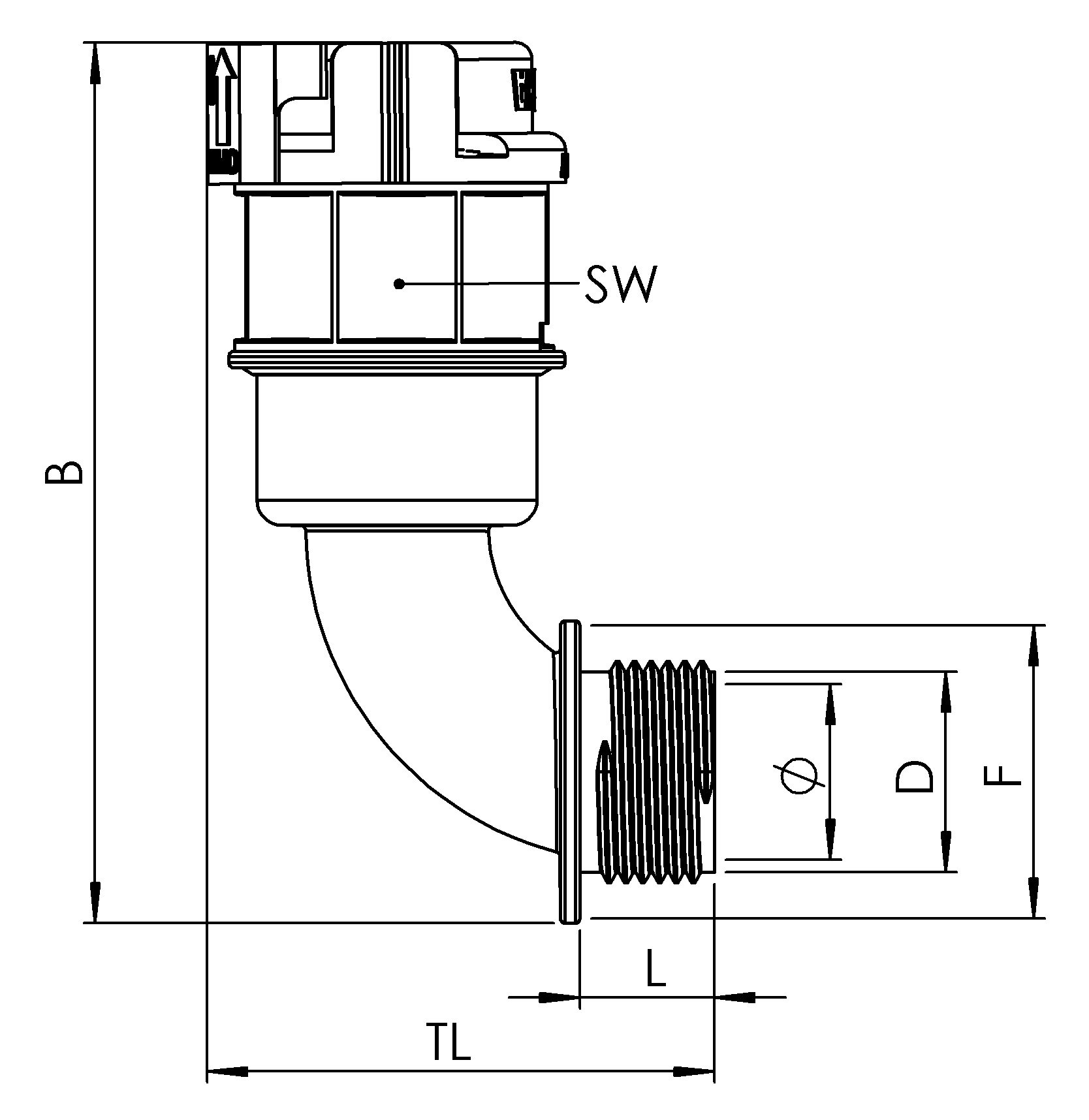 Grupo Elektra : 650321 WISKA 10106966 EBF90-07-12/G Racor PA gr 